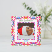 Leuke Custom Jolly Feestelijke Kerst Foto Gift Kaa (Staand voorkant)