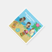 Leuke Custom Luau Beach Verjaardagsfeestje Hula Me Servet (Hoek)