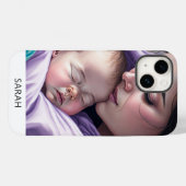 Leuke Custom Name Moeder en Baby Sentimentele Gift Case-Mate iPhone Case (Achterkant (horizontaal))