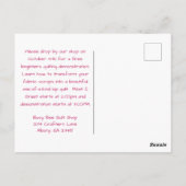 Leuke Custom Quilt Shop Briefkaart (Achterkant)