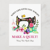 Leuke Custom Quilt Shop Briefkaart (Voorkant)