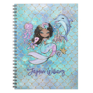 Leuke Custom Zeemeermin School Supplies Meisje Naa Notitieboek