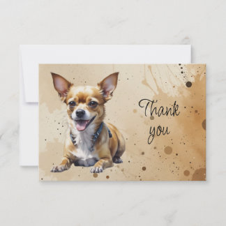 Leuke Cute Chihuahua Hond Dank Je Bedankkaart