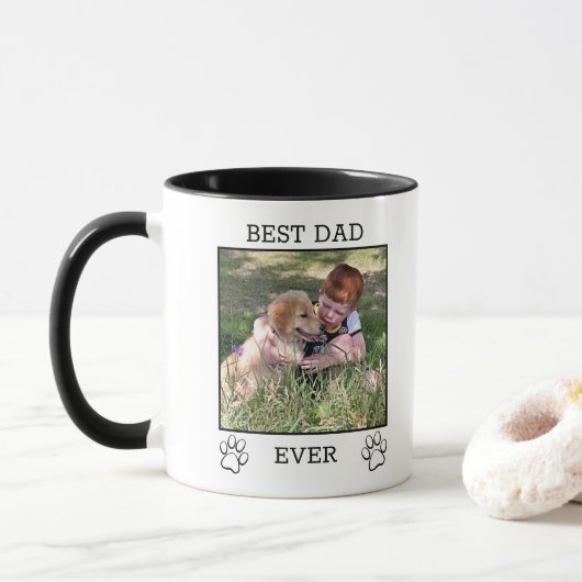 Leuke Cute Foto Grootste Moeder of Vader Mok (Met donut)