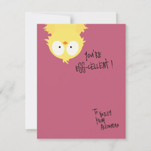 Leuke Cute Kippengrap “Je bent Eicel-lent” Kaart