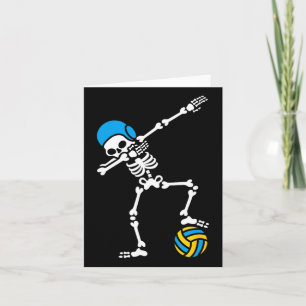 Leuke Dab Dabbing Skelet Waterpolo Halloween Zwemm Kaart