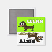Leuke Dachshund Clean / Vuile Vaatwasser Magnet Magneet (Voorkant / Achterkant)