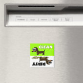 Leuke Dachshund Clean / Vuile Vaatwasser Magnet Magneet (Insitu (Vaatwasser))