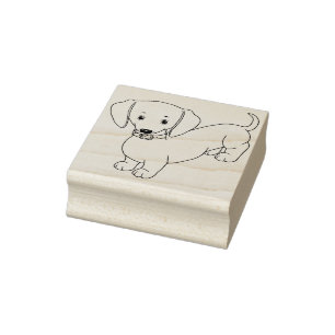 Leuke Dachshund Doxie Puppy Hond Rubber Stamp Rubberstempel
