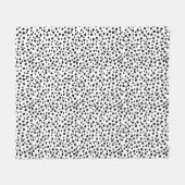 Leuke Dalmatische Dot Zwart-wit Dierenprint Fleece Deken (Voorkant (Horizontaal))