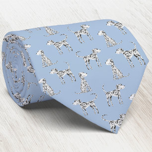 Leuke Dalmatische hond lichtblauw Stropdas