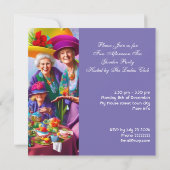 Leuke Dames Middag High Tea Garden Party Kaart (Achterkant)