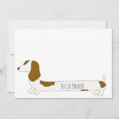 Leuke datchshund Gepersonaliseerde briefpapier not Bedankkaart (Voorkant)