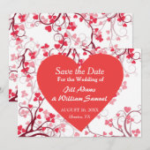 Leuke datum opslaan valentijnshart save the date (Voorkant / Achterkant)