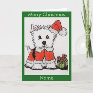 LEUKE De dochterzoon Nana van de westie- Feestdagen Kaart