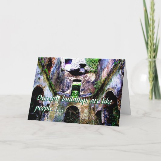 Leuke 'Decrepit gebouw' Verjaardag Kaart (Voorkant)