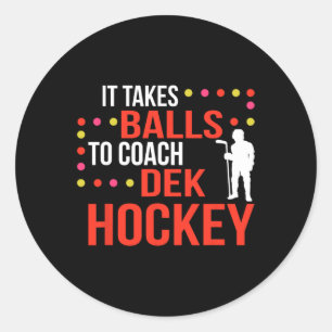 Leuke Dek Hockey Coach IJshockey Lover Coach Ronde Sticker
