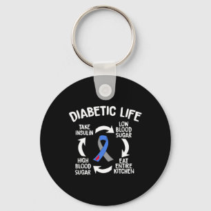 Leuke Diabetische Levenscyclus Diabetes Awareness  Sleutelhanger