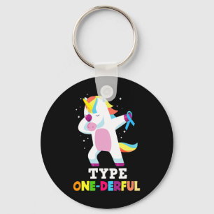 Leuke Diabetische Type 1 Diabetes T1D Type One-Der Sleutelhanger