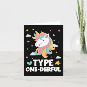 Leuke Diabetische Type 1 Diabetes Type One-Derful  Kaart