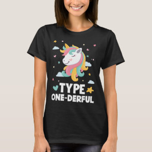 Leuke Diabetische Type 1 Diabetes Type One-Derful  T-shirt
