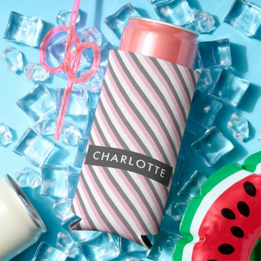 Leuke diagonale strepen patroon aangepaste naam (Insitu Zomer)