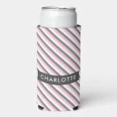 Leuke diagonale strepen patroon aangepaste naam (Seltzer Voorkant)