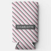 Leuke diagonale strepen patroon aangepaste naam (Voorkant)