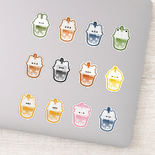 Leuke Dier Boba Thee Sticker