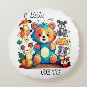 Leuke Dier cartoon nieuw ik ben schattig Rond Kussen