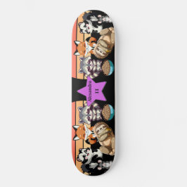 Leuke dieren aangepaste naam skateboard