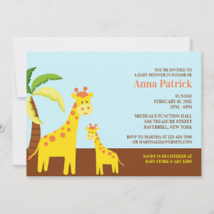 Leuke Dieren Baby shower Flat Invitation Kaart