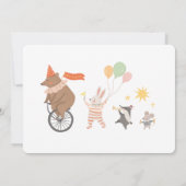 Leuke dieren band eerste verjaardag kaart (Achterkant)