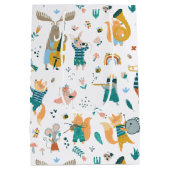 Leuke dieren band verjaardag medium cadeauzakje (Achterkant)