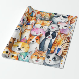 Leuke dieren cadeau ideeën Wrapping Paper Cadeaupapier