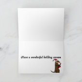 Leuke dieren en muziek Kerst Kaart (Binnen)