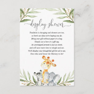 Leuke dieren geslacht neutrale display douche invo informatiekaartje