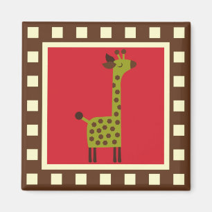 Leuke Dieren Giraffe Magneet