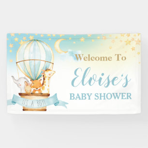 Leuke Dieren Hete Luchtballon Baby shower Welkom Spandoek
