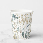 Leuke dieren illustratie op een witte achtergrond papieren bekers (Rechts)