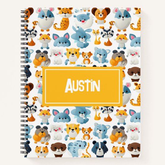 Leuke dieren in aangepaste naam | Plezier Notitieboek (Voorkant)