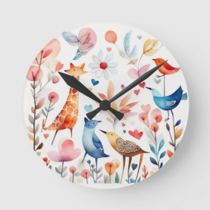 Leuke dieren in de tuin ronde klok