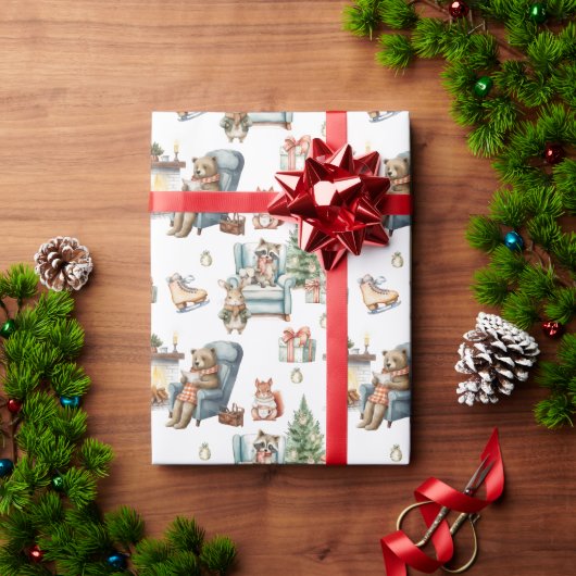Leuke dieren kerstbomen vakantie cadeaupapier (Feestdagen Geschenken)