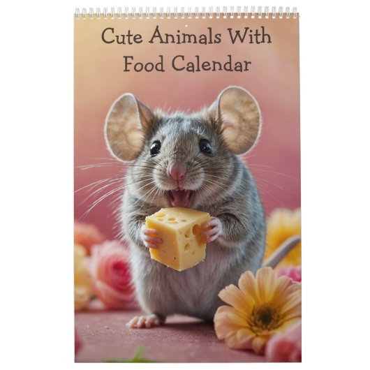 Leuke dieren met eten 2025 kalender (Hoes)