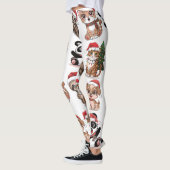 Leuke dieren met kerst petten leggings (Links)