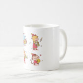 Leuke Dieren Olifant, Giraffe, Aap en Lion Mu Koffiemok (Voorkant rechts)