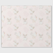 Leuke dieren op roze cadeaupapier (Vlak)