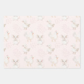 Leuke dieren op roze inpakpapier vel (Voorkant 2)