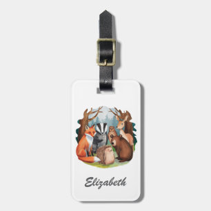 Leuke Dieren Uil Beer vossenhert Gepersonaliseerd Bagagelabel