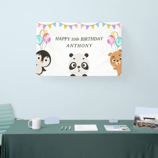 Leuke dieren verjaardag spandoek (Beurs)